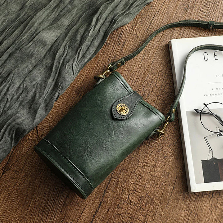 Vintage Aura Leather Bag - Redwood Main