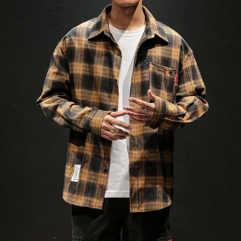 Gridlock Flannel Shirt - Redwood Main