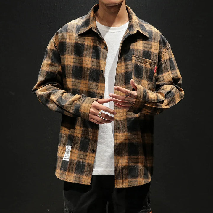 Gridlock Flannel Shirt - Redwood Main