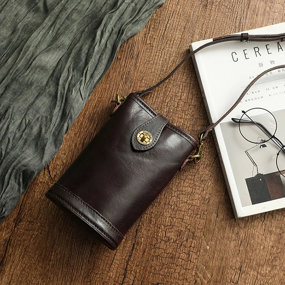 Vintage Aura Leather Bag - Redwood Main
