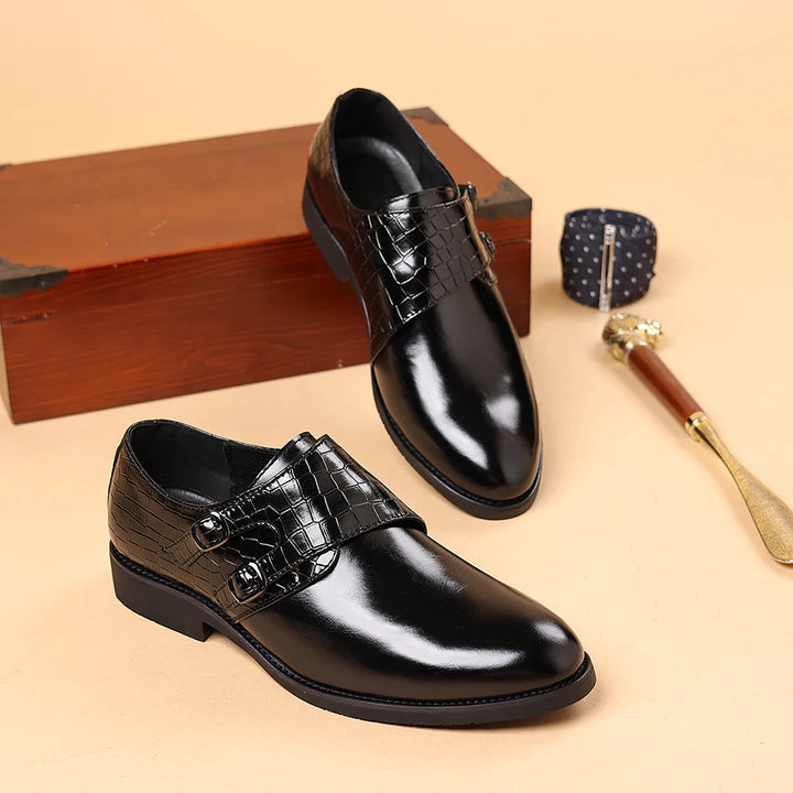 Jorven Leather Monk Shoes