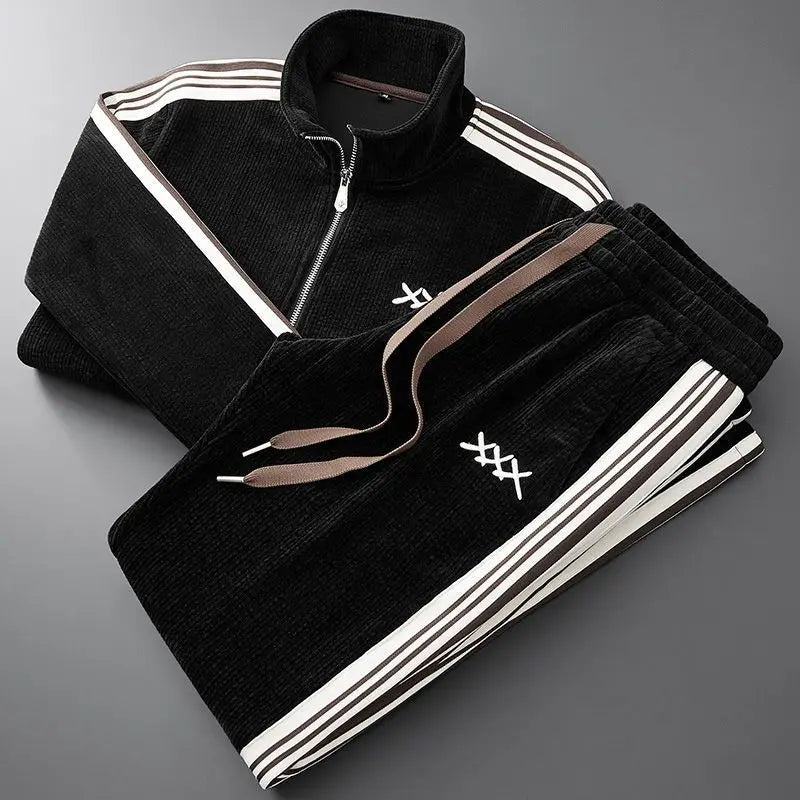 Milan Corduroy Tracksuit - Redwood Main