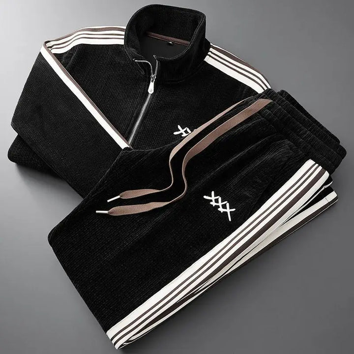 Milan Corduroy Tracksuit - Redwood Main