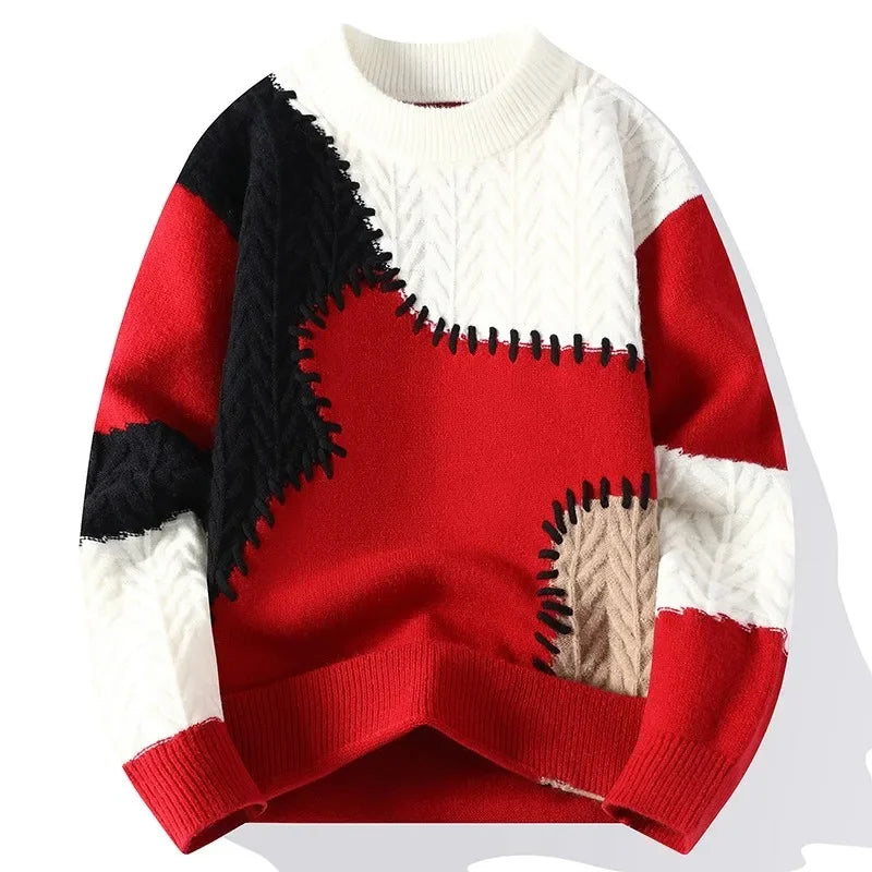 Oliver Stitched Sweater - Redwood Main