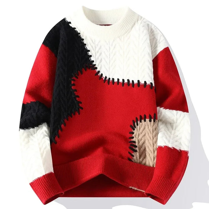Oliver Stitched Sweater - Redwood Main