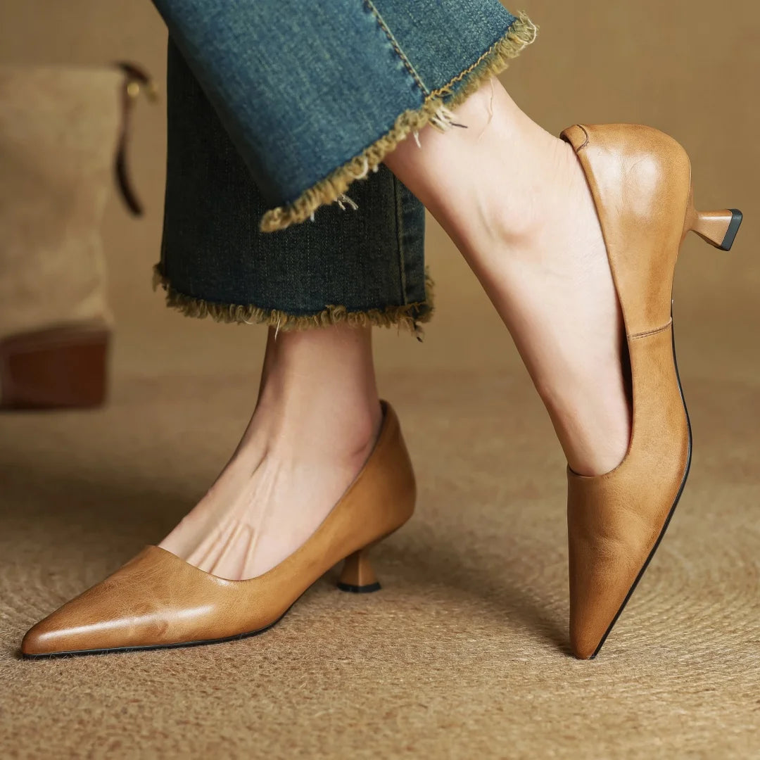Mirelle Genuine Leather Heels