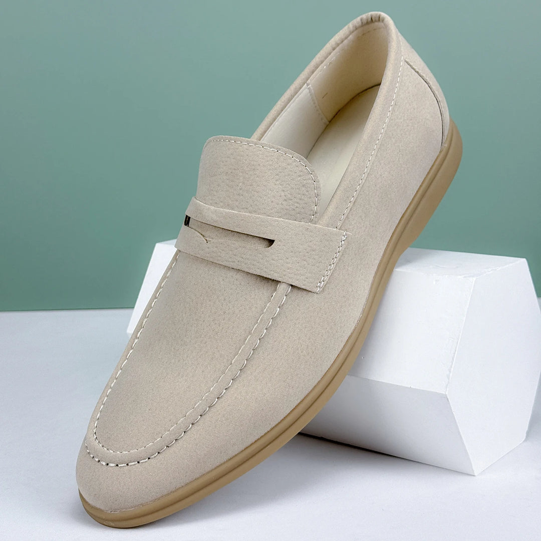 Lucca Suede Loafers - Redwood Main