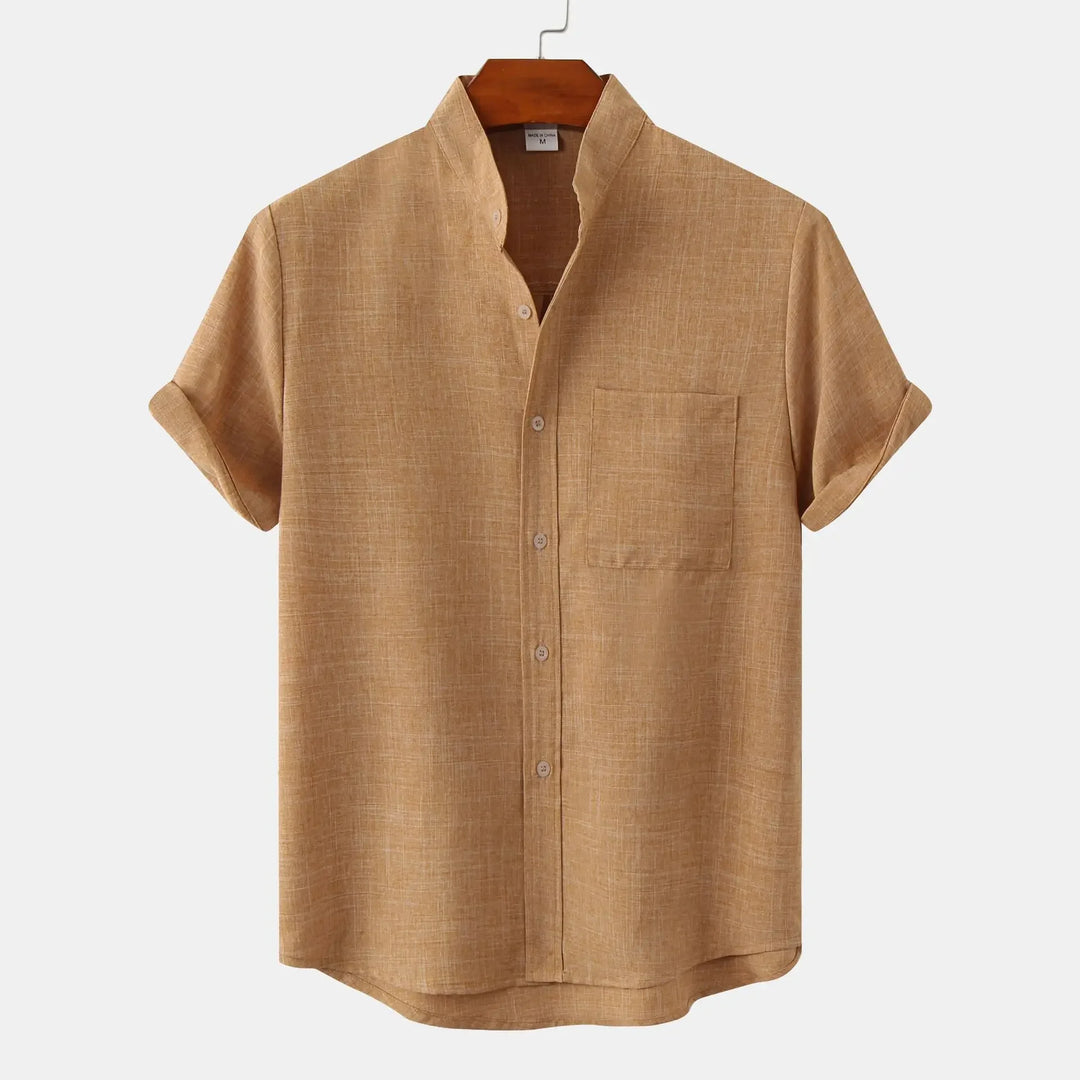 Levante Linen Shirt - Redwood Main
