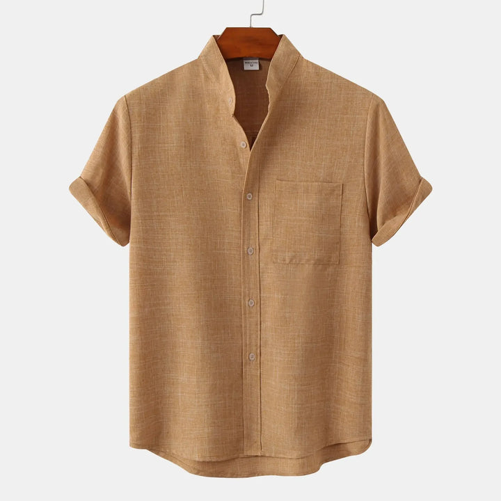 Levante Linen Shirt - Redwood Main