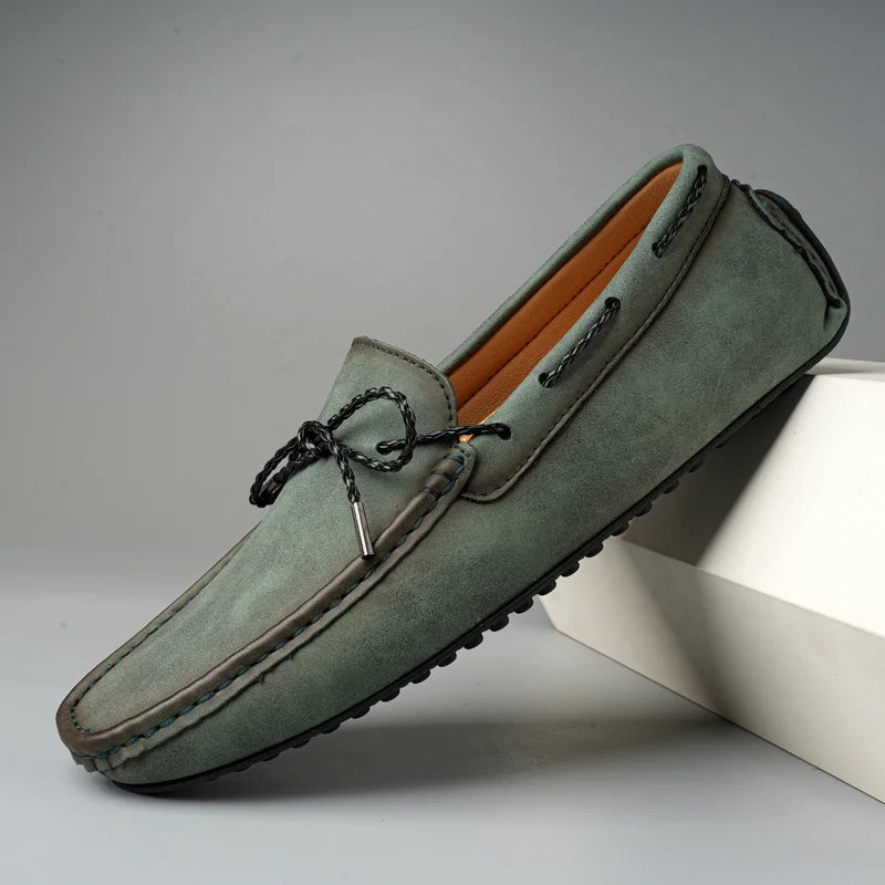 Alviero Leather Loafers - Redwood Main