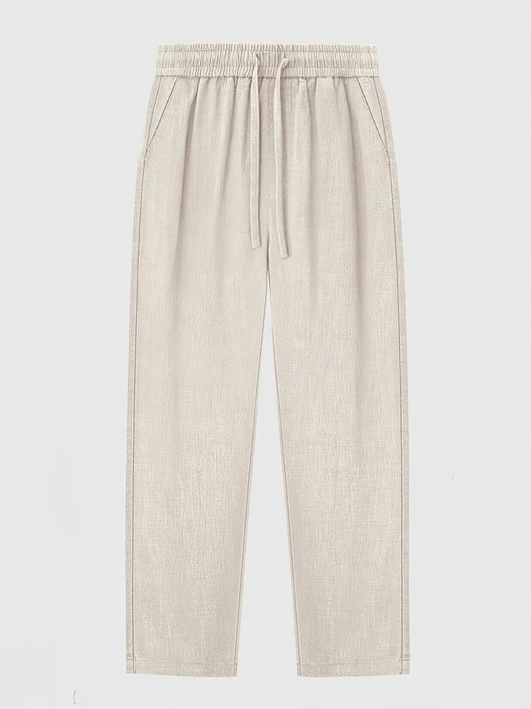 Lusso Linen Pants - Redwood Main