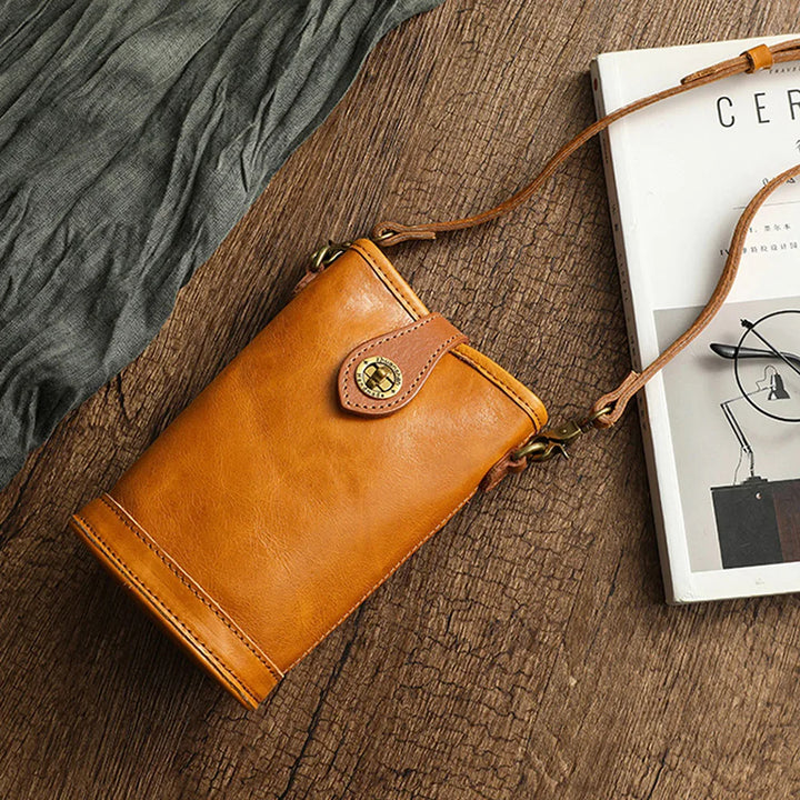 Vintage Aura Leather Bag - Redwood Main