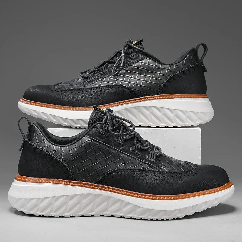 Ascaro Leather Sneakers - Redwood Main