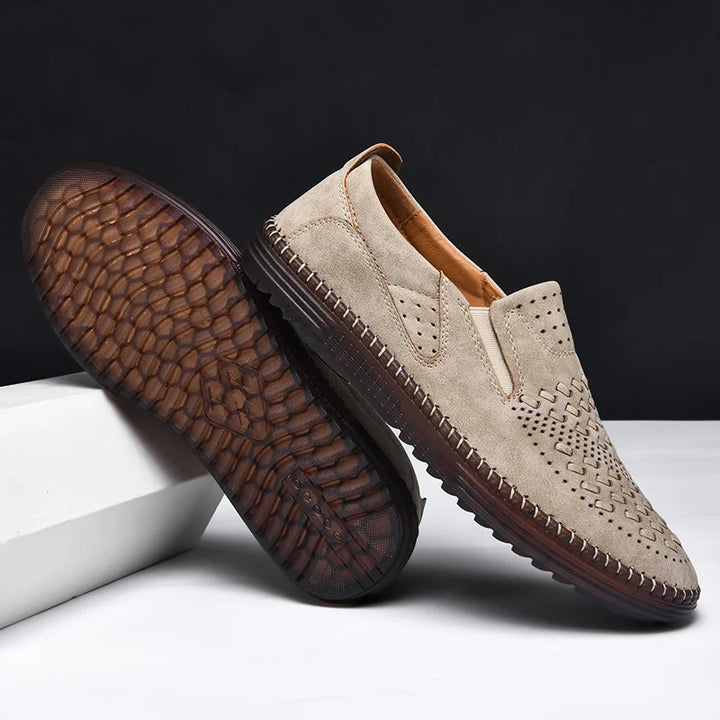Braveno Leather Loafers - Redwood Main