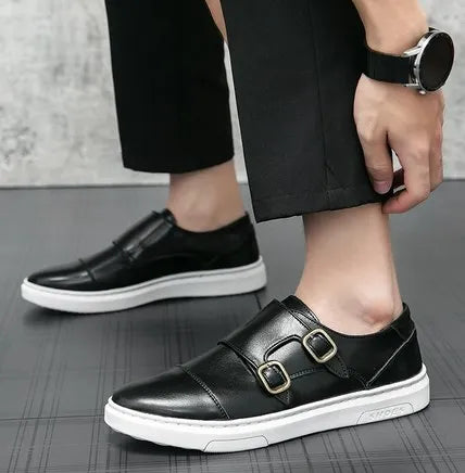 Vero Monk Leather Shoes - Redwood Main