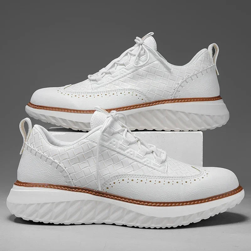 Ascaro Leather Sneakers - Redwood Main