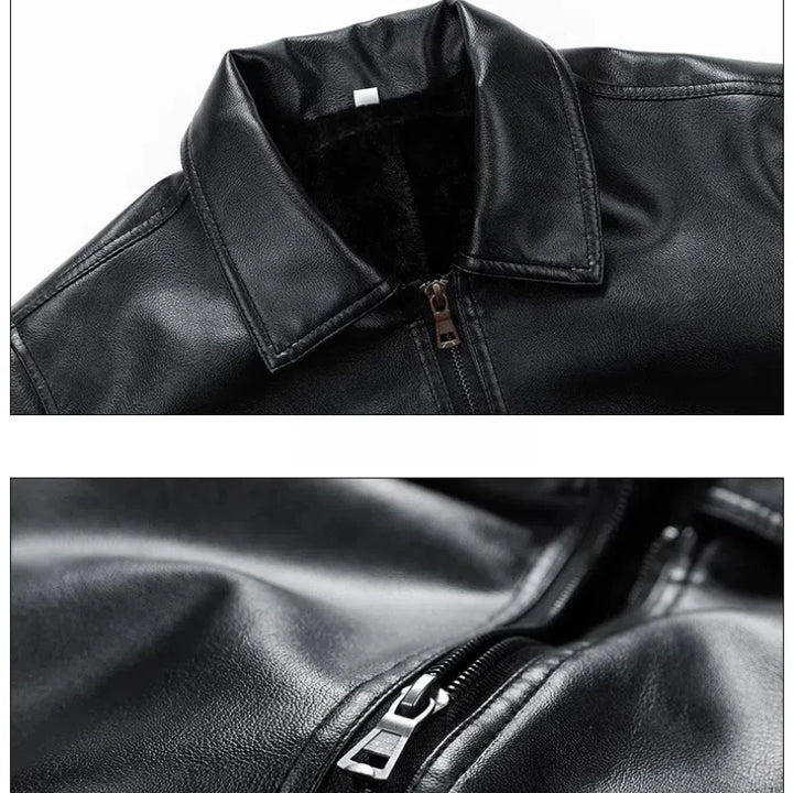 The Maverick Leather Bomber - Redwood Main