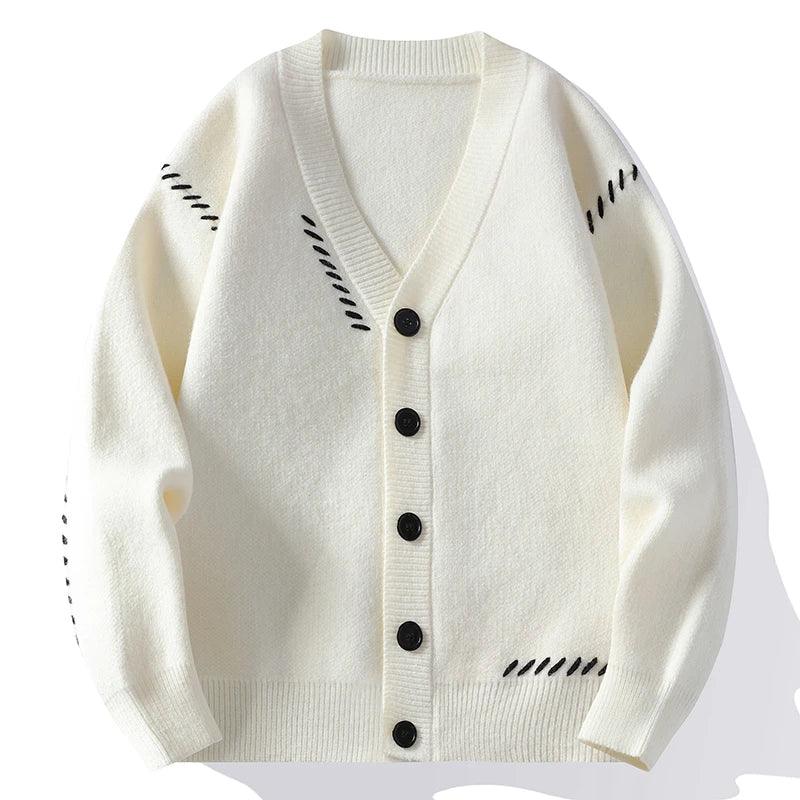 Henry Patchwork Knitted Cardigan - Redwood Main