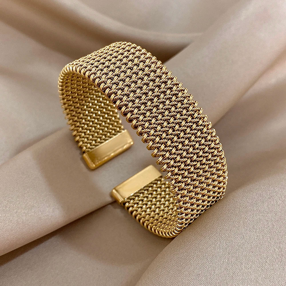 Chainmail-Inspired Cuff Bracelet - Redwood Main