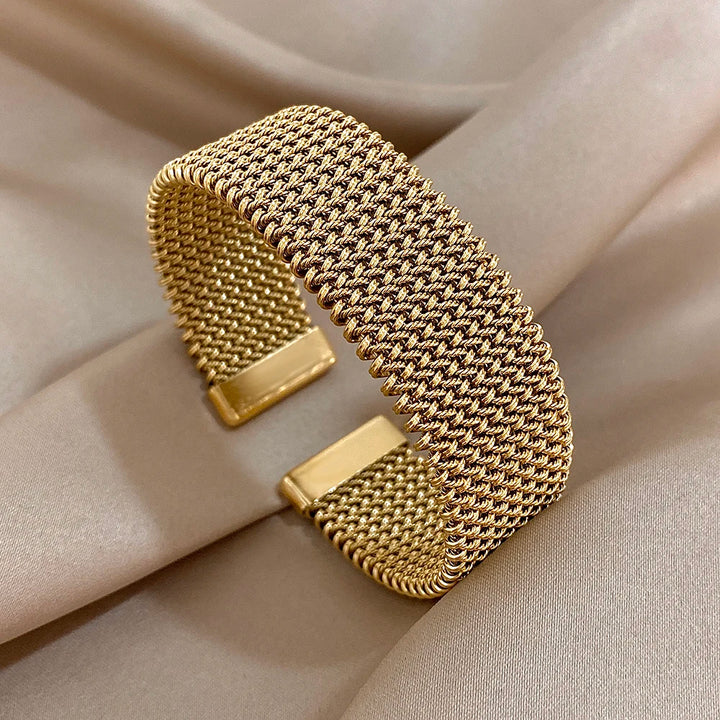 Chainmail-Inspired Cuff Bracelet - Redwood Main