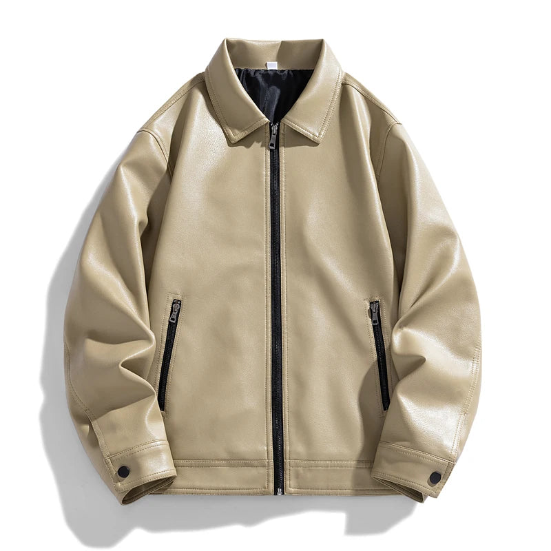The Maverick Leather Bomber - Redwood Main