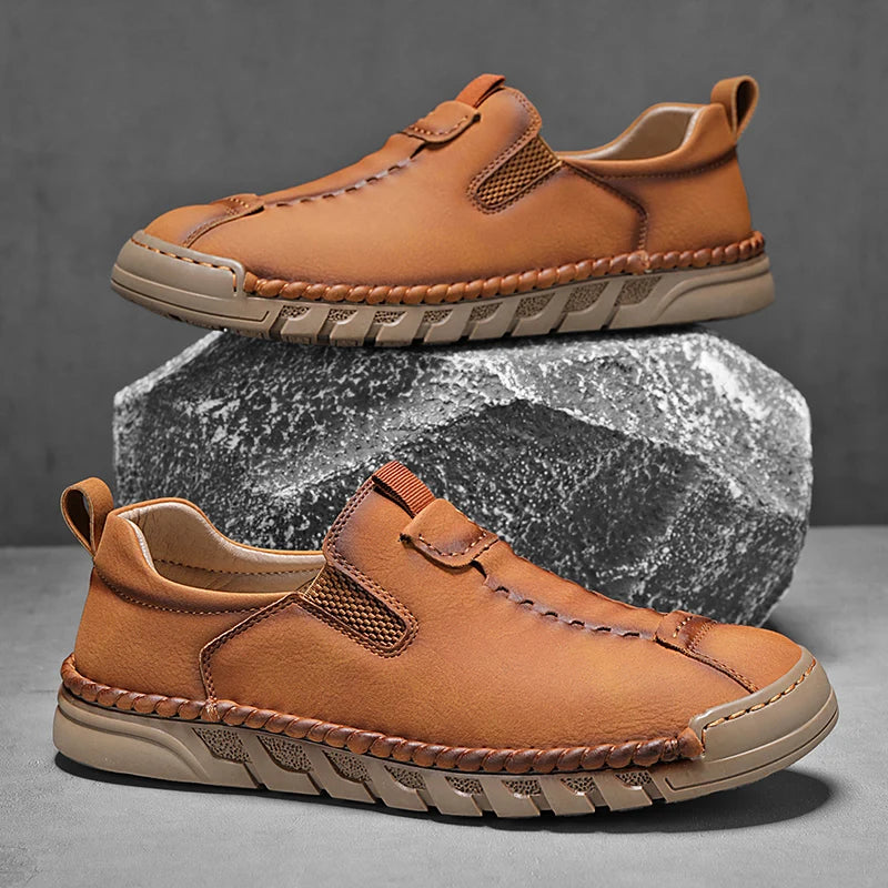 Bennett Genuine Leather Loafers - Redwood Main