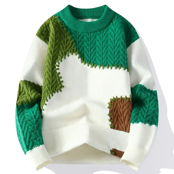 Oliver Stitched Sweater - Redwood Main