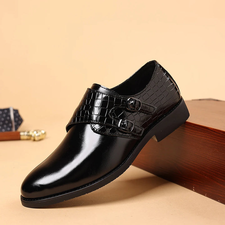 Jorven Leather Monk Shoes