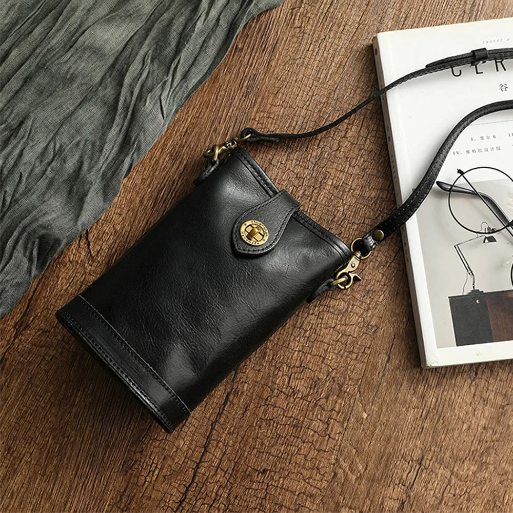 Vintage Aura Leather Bag - Redwood Main