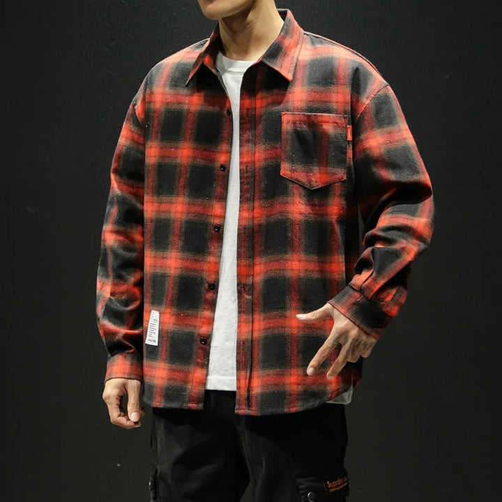 Gridlock Flannel Shirt - Redwood Main