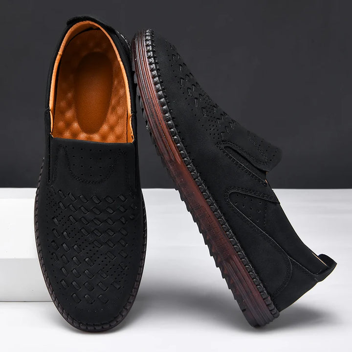 Braveno Leather Loafers - Redwood Main