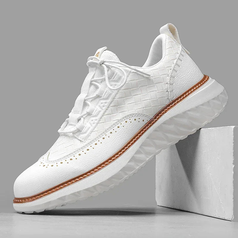 Ascaro Leather Sneakers - Redwood Main