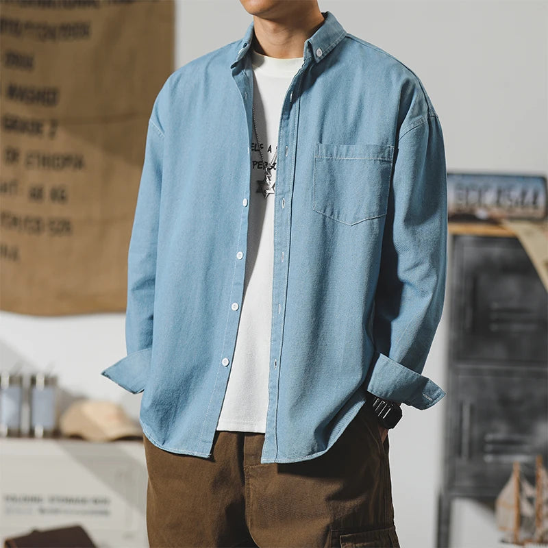 Atlas Denim Shirt - Redwood Main