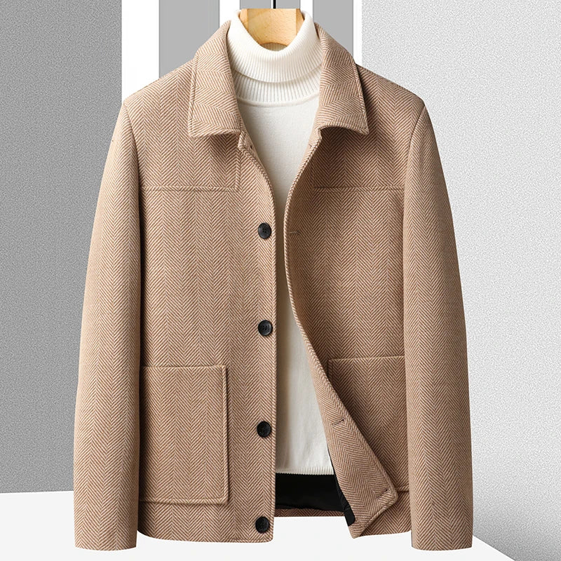 Lorenzo Herringbone Jacket - Redwood Main