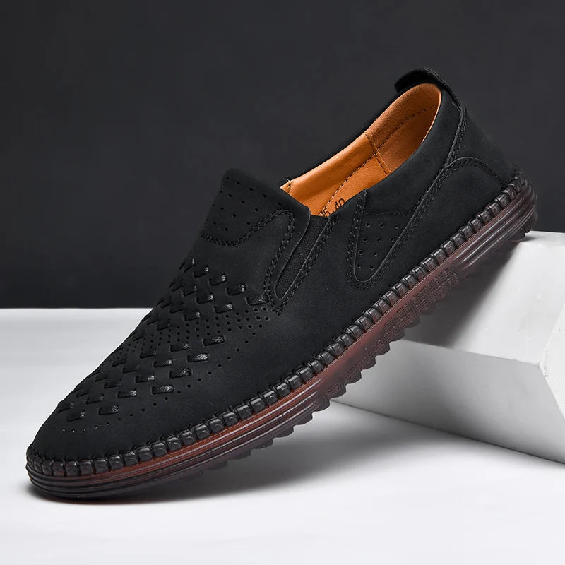 Braveno Leather Loafers - Redwood Main