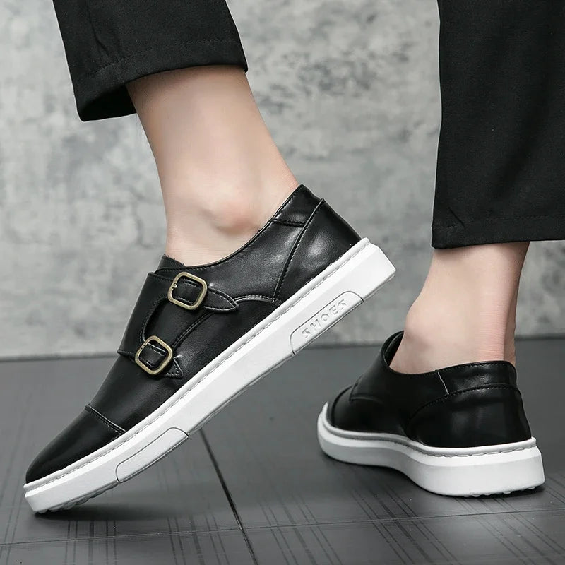 Vero Monk Leather Shoes - Redwood Main