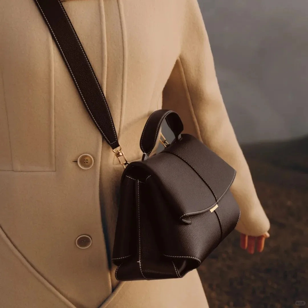 Solène Leather Bag - Redwood Main