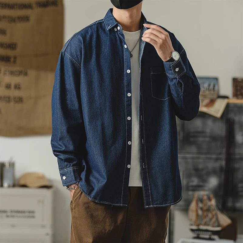Atlas Denim Shirt - Redwood Main