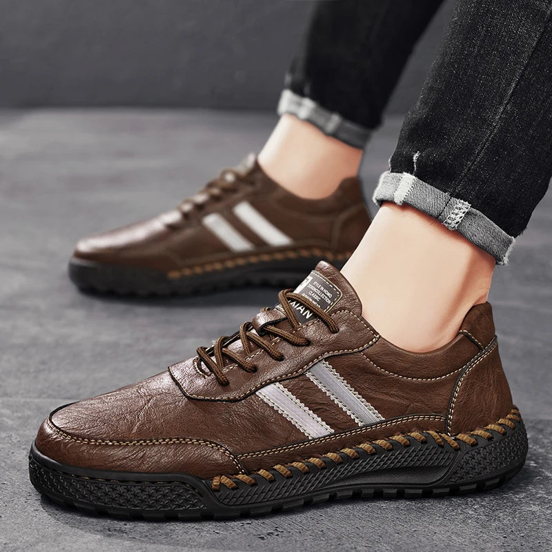 Verano Leather Shoes - Redwood Main