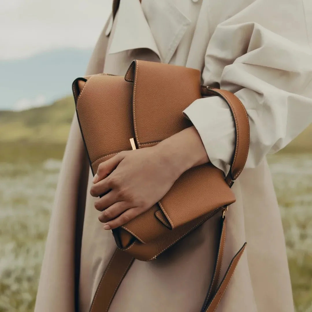 Solène Leather Bag - Redwood Main