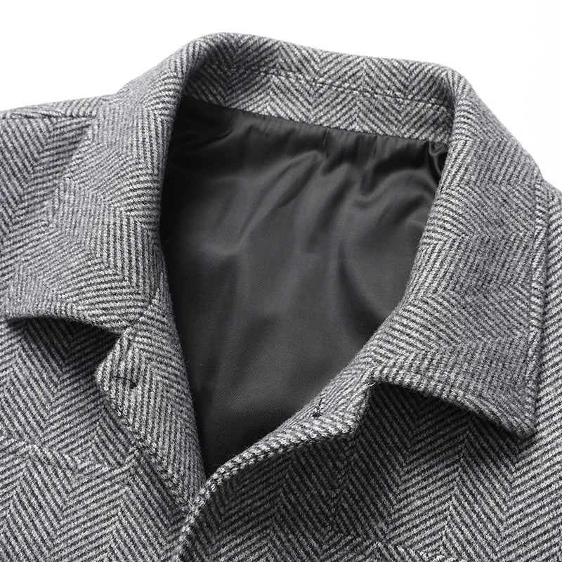 Lorenzo Herringbone Jacket - Redwood Main