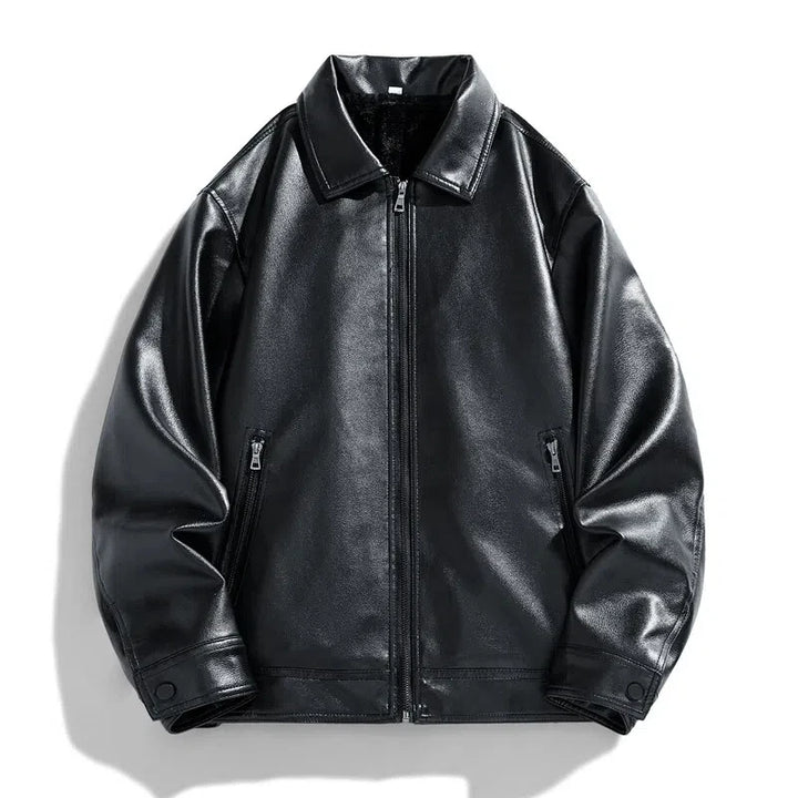 The Maverick Leather Bomber - Redwood Main