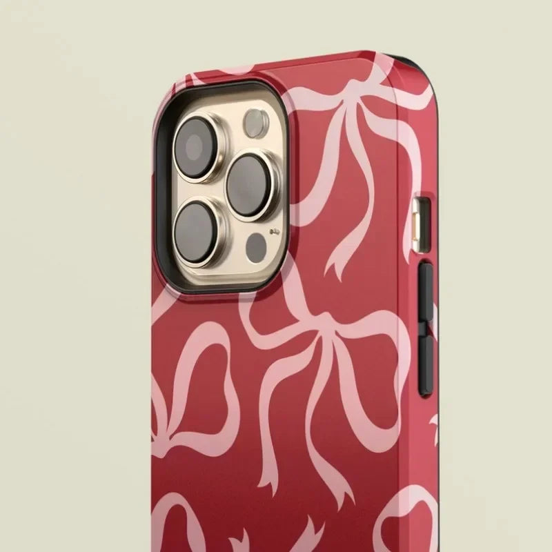 Bow Charm Phone Case - Redwood Main