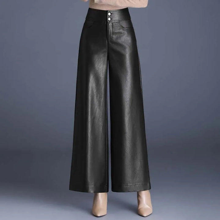 Vetra Vegan Leather Pants - Redwood Main