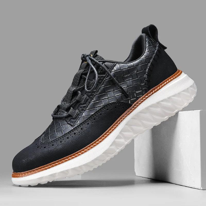 Ascaro Leather Sneakers - Redwood Main