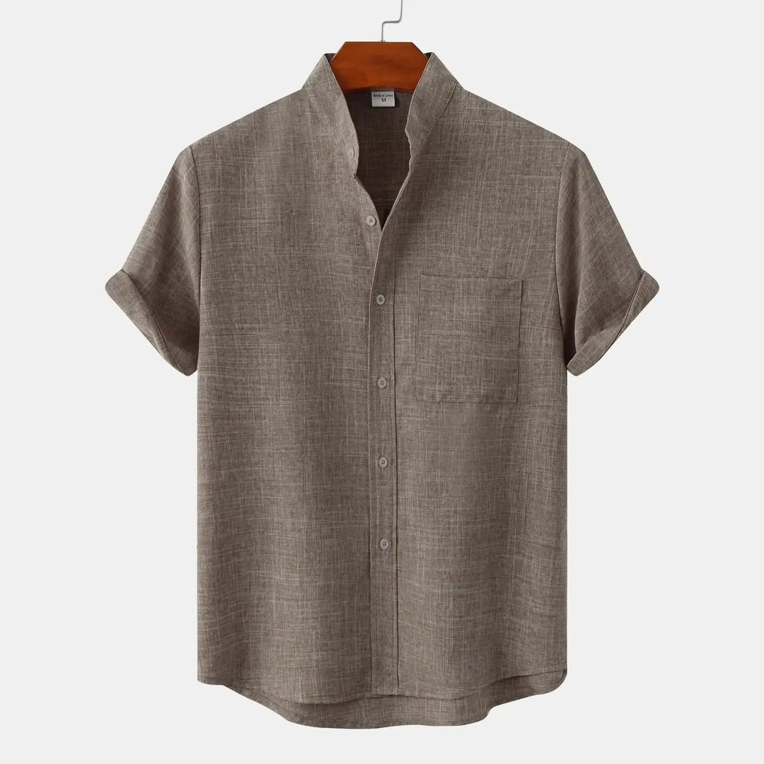 Levante Linen Shirt - Redwood Main