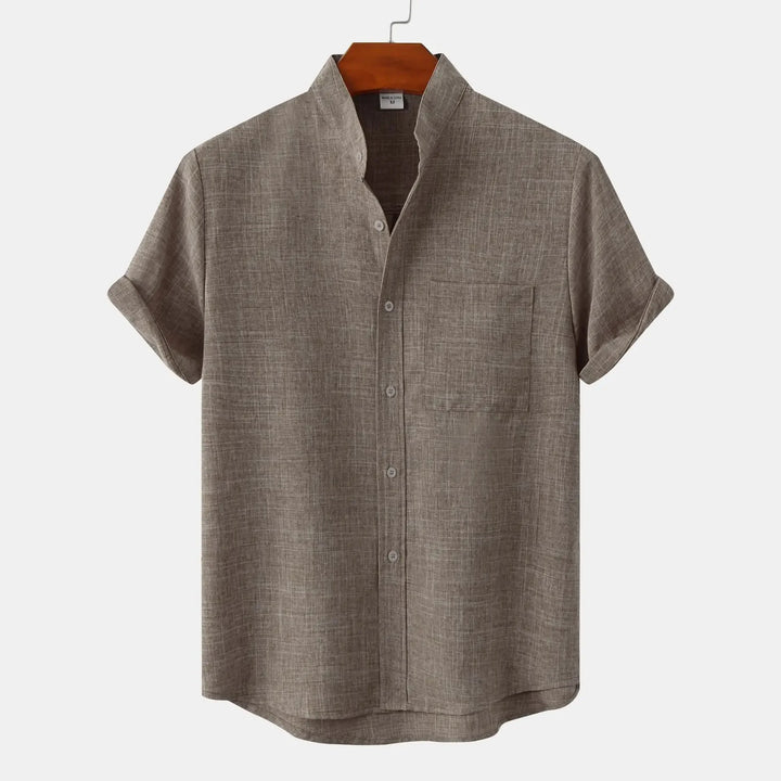 Levante Linen Shirt - Redwood Main