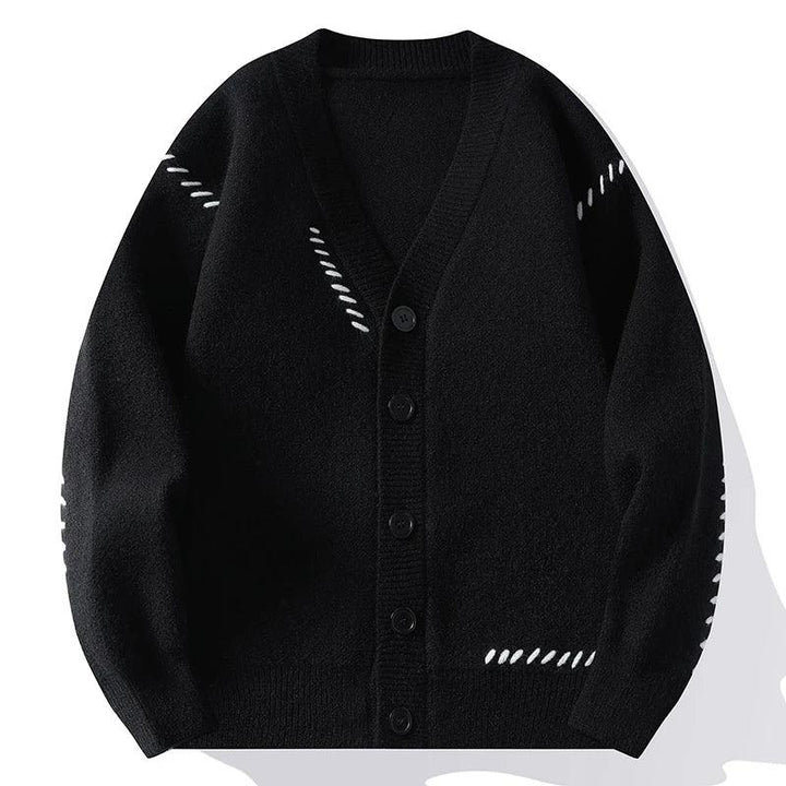 Henry Patchwork Knitted Cardigan - Redwood Main