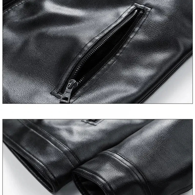 The Maverick Leather Bomber - Redwood Main