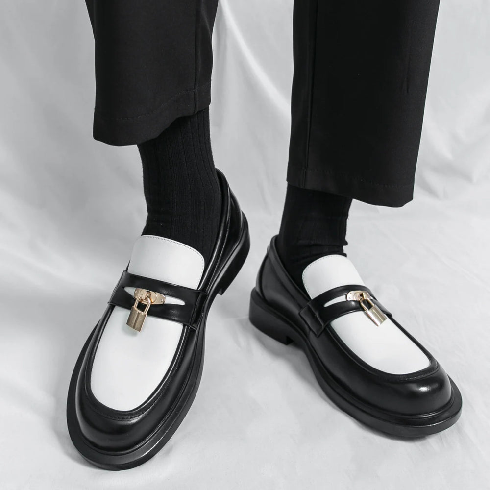 Lucchetto Leather Loafers - Redwood Main